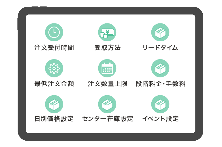 注文設定機能